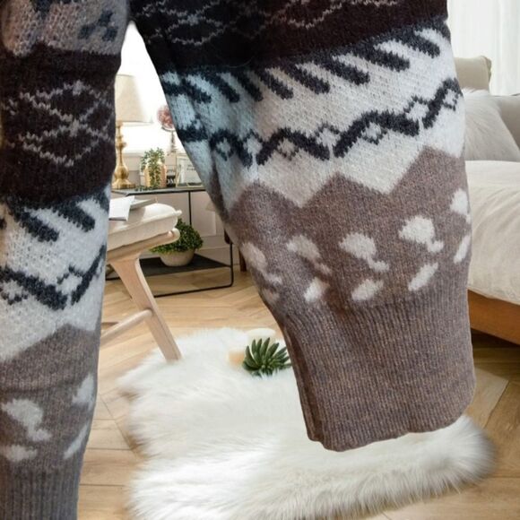 COZY KNIT FAIR ISLE FISHERMAN VINTAGE 80S 90S UGLY WINTER SWEATER GRANDP… - Picture 8 of 15